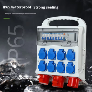 Boîte <span class=keywords><strong>de</strong></span> distribution d'alimentation industrielle portable IP65, best-seller, étanche, 32A, <span class=keywords><strong>prise</strong></span> en plastique avec fiches et prises - Product Image 1