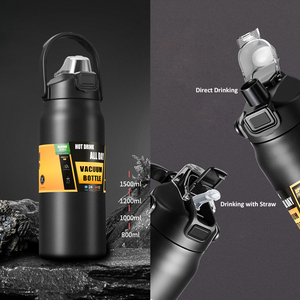 Deporte al aire libre 26oz 32oz 40oz 50oz 84oz de acero inoxidable de doble pared aislado al vacío termo grande botella de agua para acampar - Product Image 3