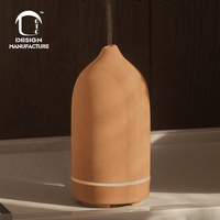 Diffuseur d'arômes électrique naturel à ultrasons en céramique, pour voiture et table, avec fonction de minuterie, capacité 101-200 ml