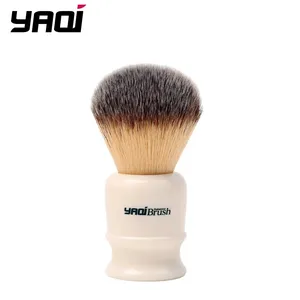 YAQI 22 мм Синтетический волос узел помазок для бритья с белого цвета слоновой кости каучуковая рукоятка влажное Бритье
