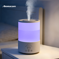 Humidificateur à ultrasons Aromacare à brume froide 2,5 L avec veilleuse 7 couleurs et contrôle par application WIFI pour spa à domicile et chambre à coucher