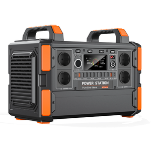 เครื่องกำเนิดไฟฟ้าพลังงานแสงอาทิตย์ 1200W กำลังสูง กันน้ำ 1000wh สำหรับตั้งแคมป์กลางแจ้ง ชาร์จเร็วแบบ Type-C USB DC  วัสดุพลาสติก - Product Image 2