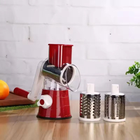 Thuis Keuken Handleiding Handblender Machine Metalen Voedsel Trommelsnijder Met Roterende Kaasrasp Fruit Groente Gereedschappen Ps Plastic Type