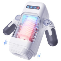 Masturbateur automatique chauffant avec 10 modes de vibration et 10 modes de poussée, stimulateur, masseur, jouets sexuels pour hommes
