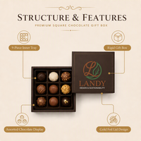 Boîte cadeau en bois pour chocolats à la truffe, emballage de luxe personnalisé pour bonbons avec séparateurs pour mariage, vente au détail, OEM, vente en gros
