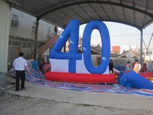 Inflatable Blue Sun Resistant Waterproof European Style Balloon for Advertising Events with Electric Air <b>Pump</b> Inflation - Product Image 2