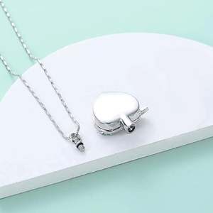 Hummingbird Ashes kolye külleri için kalp kremasyon takı paslanmaz çelik anıt kolye kül tutucu için insan evcil - Product Image 3