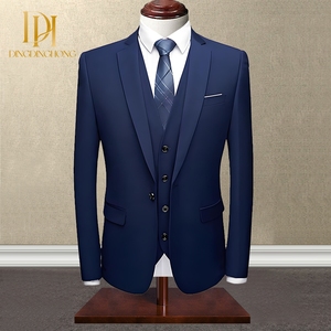 Novo Conjunto de Terno Slim Fit Sob Medida para Reuniões de Negócios Formais, <span class=keywords><strong>Blazer</strong></span> de Luxo e Calças para Vestuário Masculino e Casamentos - Product Image 1