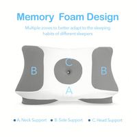 Oreiller oblong personnalisé avec logo/couleur/design, confortable pour dormir, orthopédique, en mousse à mémoire de forme, pour le voyage, soulageant les douleurs cervicales, marin, solide, gonflable