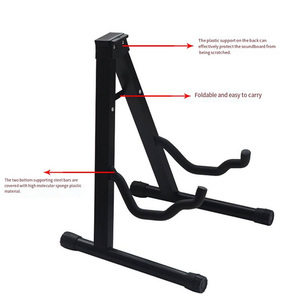 Manufacturer Wholesale Foldable Guitar <b>Stand</b> Heavy Duty Solid Steel Seat-Type Holder for Folk Classical Guitar Metal <b>Stand</b> - Product Image 5