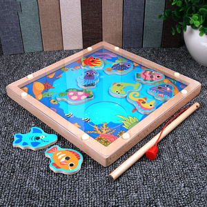 De alta calidad de animales pez magnético niños juguetes Amazon Venta caliente de doble cara de pesca de juegos - Product Image 4