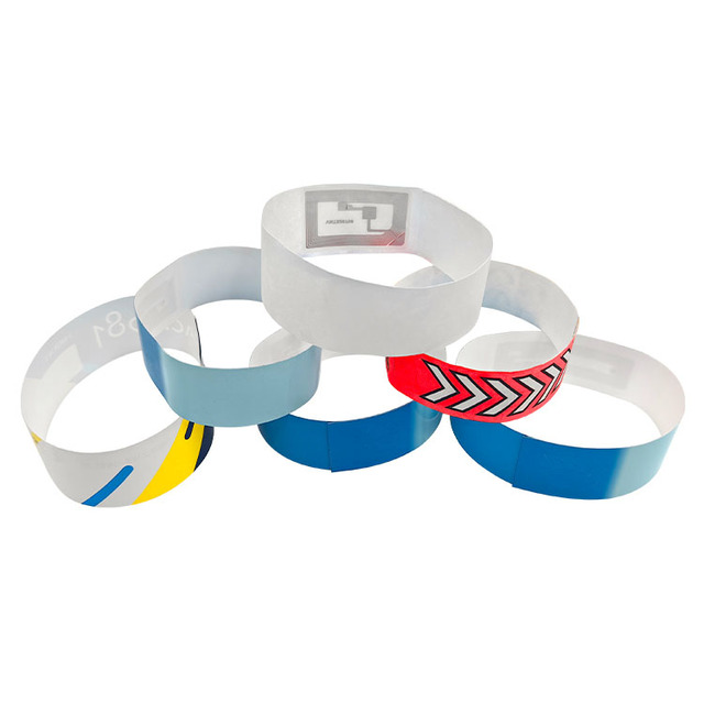 Wholesale Passive OEM&ODM 13.56Mhz Thermal Printable NFC Wristband Disposable RFID Wristband