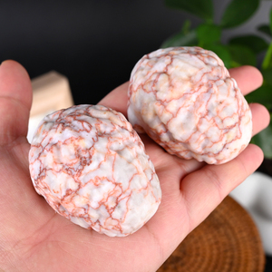 Cristal de Jaspe Rojo Natural Tallado a Mano en Forma de Cerebro, Pulido, para Decoración del Hogar, Venta al Por Mayor - Product Image 3