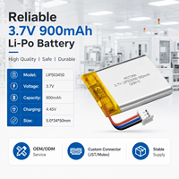 Batterie LiPo rechargeable OEM ODM 3.7V LIP503450 900mAh haute densité pour appareils électroniques portables