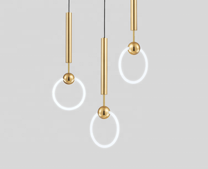 <span class=keywords><strong>Led</strong></span> lampadario luce del pendente in oro - Product Image 6
