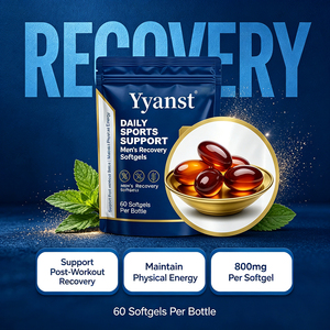 Men Sports Recovery Softgel Capsules 800mg 60pcs Support <b>Post</b>‑Workout Recovery Maintain Physical Energy OEM Factory Supply - Product Image 2