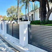 Paneles de Cerca de Privacidad de Aluminio con Listones Horizontales Modernos, Tamaño Personalizado Directo de Fábrica, Cercas de Seguridad para Jardín y Exteriores, OEM ODM