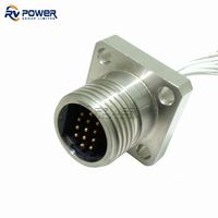 Connecteur électrique sous-marin 55R1-1508 compatible Burton série 55, prise mâle à angle droit, insert de douille 15 coquilles, 8 broches