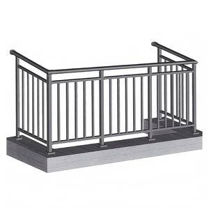 Giá Rẻ Ngoài Trời Hàng Rào Kim Loại Thép Ống Vuông Hàng Rào Phẳng Hàng Rào Thép Mạ Kẽm Hàng Rào Với Bài - Product Image 3