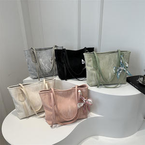 กระเป๋าหนัง PU สำหรับผู้หญิง กระเป๋าสะพายไหล่ความจุขนาดใหญ่พร้อมริบบิ้น - Product Image 3