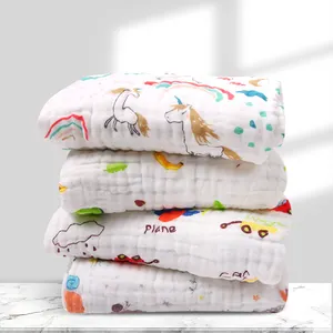 EASYMOM Wholesale Eco-Friendly Baby Wrapping Blanket 6-layers Cotton Soft Comfortable Muslin Baby Blanket Sets
