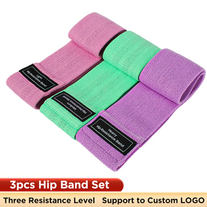 Fasce di resistenza in poliestere in tessuto di fabbrica per Yoga con fasce per il bottino dell'anca da allenamento per palestra a casa - Product Image 3
