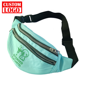 Custom Printed Logo Personalized Travel Sports Oxford Bum Bag Adjustable Waist Belt Fanny Pack Promotional Customized Backpack
