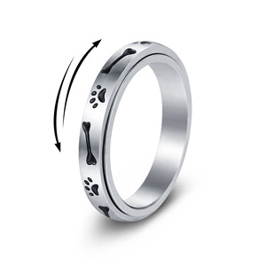 Nouvel accessoire de mode européen et américain de Sheins, un anneau rotatif anti-stress en <span class=keywords><strong>acier</strong></span> <span class=keywords><strong>inoxydable</strong></span> 304 de 4 mm de large - Product Image 6