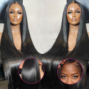 Pelucas de Cabello Humano Indio Virgen sin Procesar Lista para Usar con Cierre Frontal de Encaje 13x4 Peluca Frontal de Encaje HD sin Pegamento con Cutícula Alineada - Product Image 6