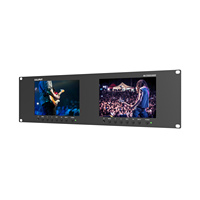 LILLIPUT 2x7 pouces 3RU Rack Mount Monitor avec HDMI 2.0 et 3G-SDI Télécommande pour Fly Way Kits Broadcast Truck