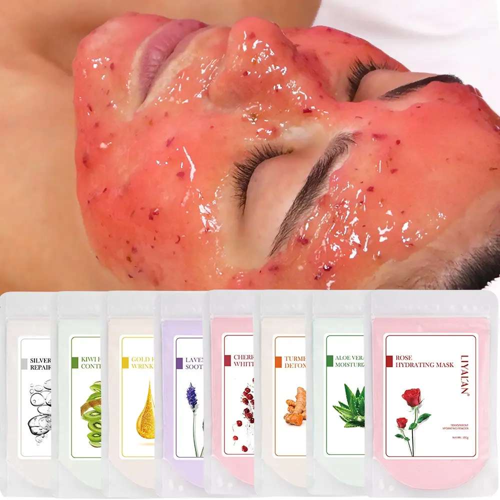 Hydrojelly Rose Soft Peel Off Skincare Beauté Éclaircissant Jellymask Visage Hydro Jelly Masque Poudre