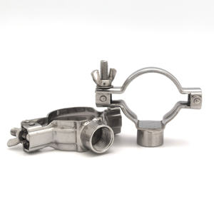 고품질 SS304 스테인리스 스틸 데스크탑 튜브 브래킷 여성형 G1/<span class=keywords><strong>2</strong></span>\" 위생 파이프 행거 매끄러운 <span class=keywords><strong>3</strong></span>/4\"-6\" 주조 기술 - Product Image 1