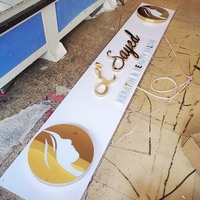 Lettre de canal de salon en or personnalisée LED enseigne rétro-éclairée en acrylique solide pour logo d'entreprise enseignes lumineuses d'extérieur