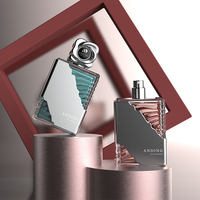 Flacon de parfum de luxe unique en verre rectangulaire vide de 100 ml, personnalisé par le fabricant Anding
