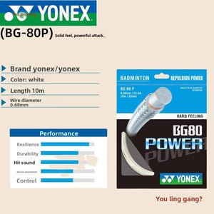 Cordes de raquette de badminton BG95 & /66/80P - Durables, très élastiques, longue durée, lot de 6 - Product Image 4
