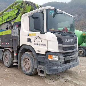 Camión bomba de hormigón usado Zoomlion de 20 años de edad, con chasis <span class=keywords><strong>Scania</strong></span> 56M, motor de núcleo de potencia diésel/camión móvil con motor - Product Image 1