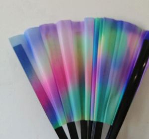 High Quality Large Carved Bamboo <b>UV</b> <b>Light</b> Effect Handmade Eco-Friendly Fans for Party Gifts and Crafts - Product Image 5