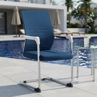 Chaise de bureau ergonomique en maille, chaise de Table de conférence, chaise de bureau sans roue