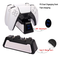 Station de charge rapide sans fil GEME pour manette avec matériau ABS et moule exclusif pour PS5