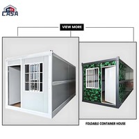 Maison conteneur pliable de 20 pieds Conteneur préfabriqué en acier pour bureau et hôtel avec panneau sandwich Maison conteneur de bureau