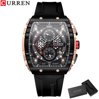 Jam Tangan Pria CURREN 8442 Casual Sports Original Quartz Mewah Tahan Air untuk Pria Reloj Montre Homme dengan Kotak