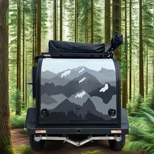 Mini remorque de voyage de luxe en aluminium en fibre de verre pour les aventures tout-terrain pour les loisirs de plein air et le camping terrestre - Product Image 5