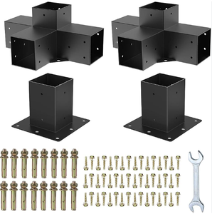 Bộ khung pergola 3 chiều, Bộ giá đỡ bằng gỗ cao với thép sơn tĩnh điện, bao gồm khung mở rộng và khung cơ sở - Product Image 6