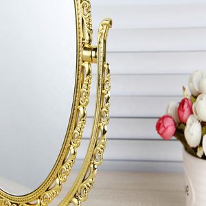 Profesional 2-lado redondo oro elegante diseño de Decoración de mesa de espejo de baño de espejo de maquillaje - Product Image 5