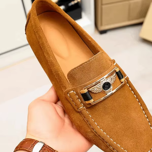 Mocasines de Cuero Originales de Alta Gama para Hombre, Zapatos de Negocios, Estilo Slip-on, con Estampado de Marca, Zapatos de Cuero para Negocios - Product Image 2