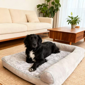 Divano per Cani in Peluche con Motivo Solido, Stile Moderno, Quattro Stagioni, Sfoderabile e Lavabile, Ortopedico, Durevole, Vendita Diretta dalla Fabbrica - Product Image 2