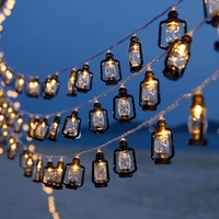 Lanterne à cordes rétro LED multi-alimentation pour le camping en plein air, classée IP55, avec lumière colorée pour la décoration de tente