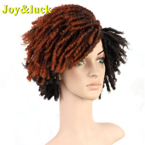 Bella — perruque Dreadlock africaine synthétique ombrée, perruque raie naturelle <span class=keywords><strong>courte</strong></span> pour femmes noires - Product Image 3