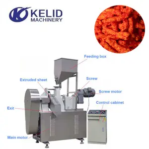 Gebakken Cheetos Maïskrullen Crunchi Kurkure Making Machine Prijs Knapperig Nik Naks Voedselmachines