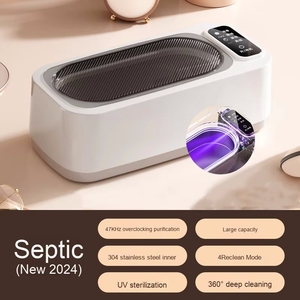 Siêu âm sạch hơn mini xách tay máy giặt siêu âm Bath Sonic làm sạch thiết bị cho kính đồ trang sức thiết bị gia dụng - Product Image 6